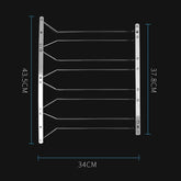 MICLAN Four Rows Stainless Steel Hanging Wine Glass Holder, Size: 34*38*43cm, Size: 34*38*43cm